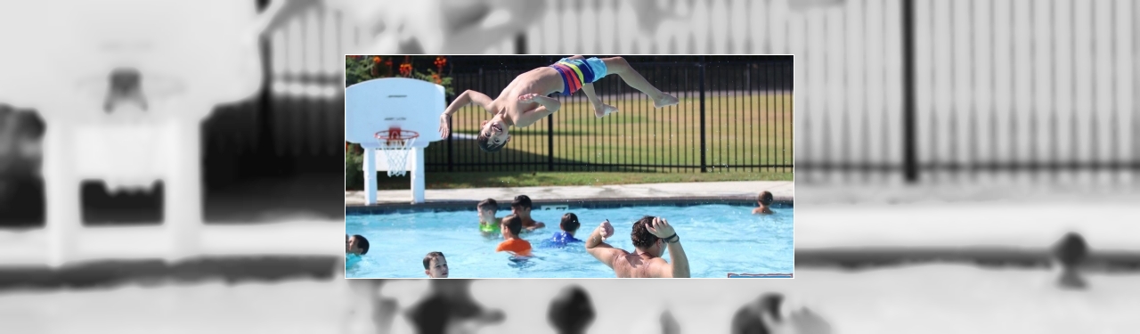 Backflip into a pool